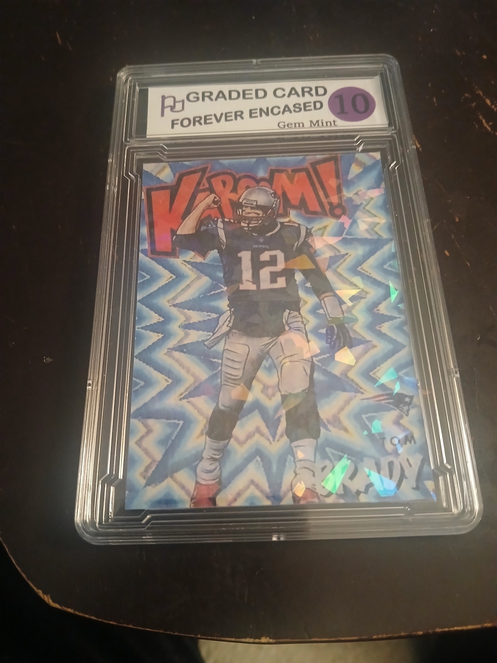 Tom Brady Kaboom Graded Not Orignal Card Blue Holographic Novelty Custom